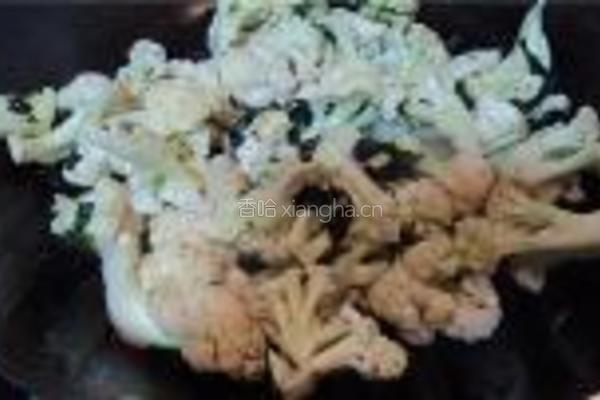 紫苏炒菜花的做法图解4