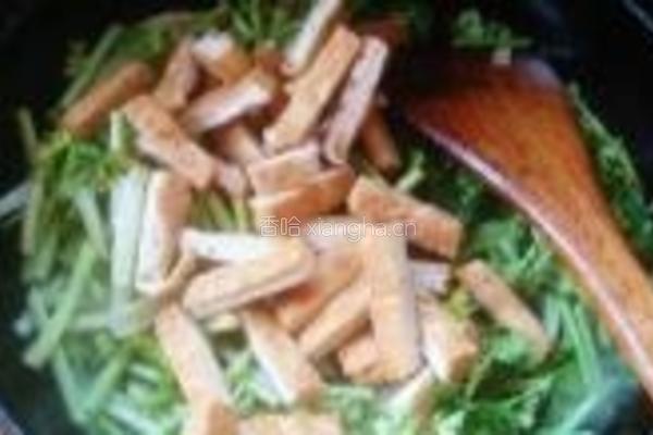 香菜炒豆腐的做法图解12
