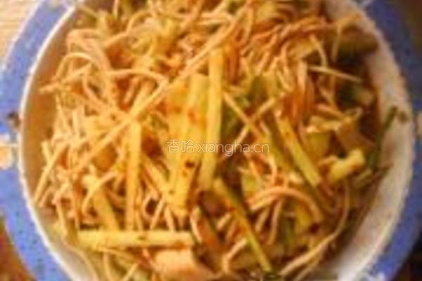 凉拌肘花豆皮菜的做法图解9