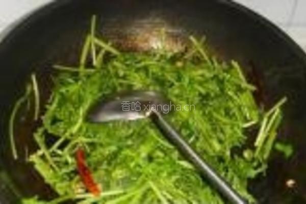 蒜蓉茼蒿的做法图解4
