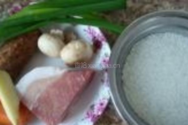 山药口蘑珍珠丸子的做法图解1