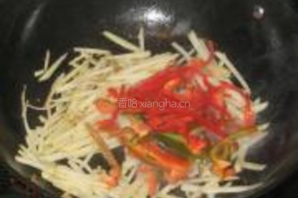 红椒丝炒土豆丝的做法图解4