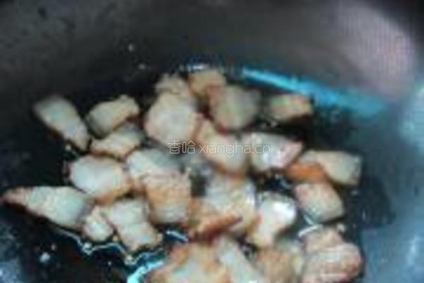 鲜黄豆炒腊肉的做法图解4