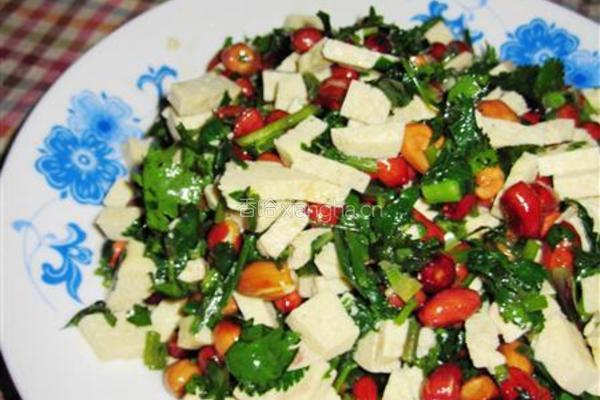 香菜豆干炒花生