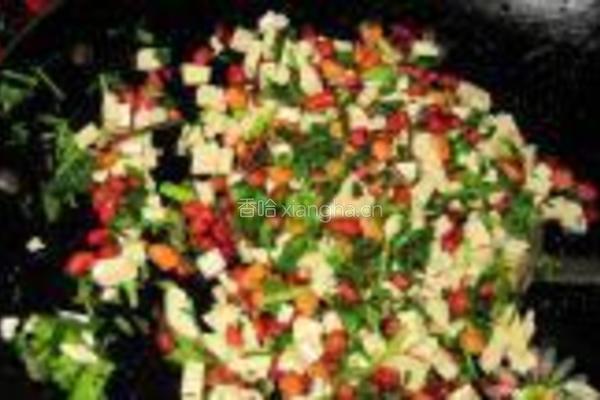 香菜豆干炒花生的做法图解11