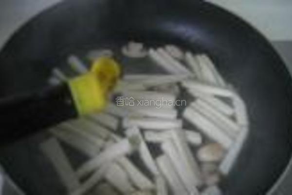 茭白炒口蘑的做法图解6