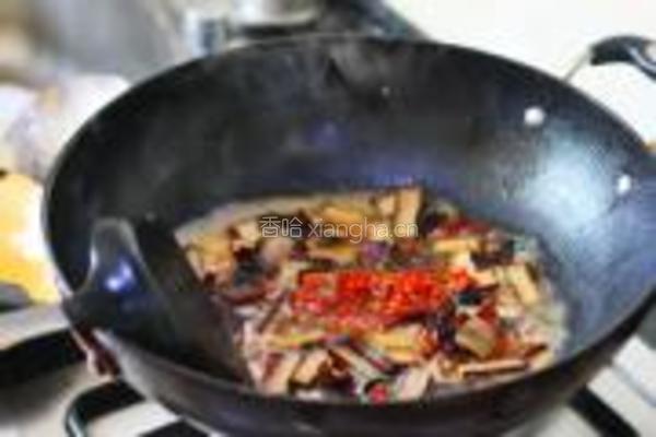 柴火香干炒薰肉的做法图解5