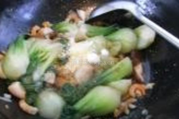 海米香菇扒油菜的做法图解10
