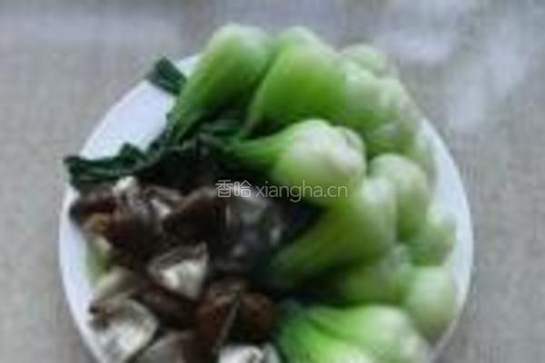 海米香菇扒油菜的做法图解6
