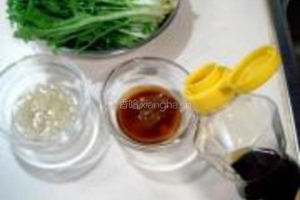 蒜汁麻酱拌苦菊的做法图解2