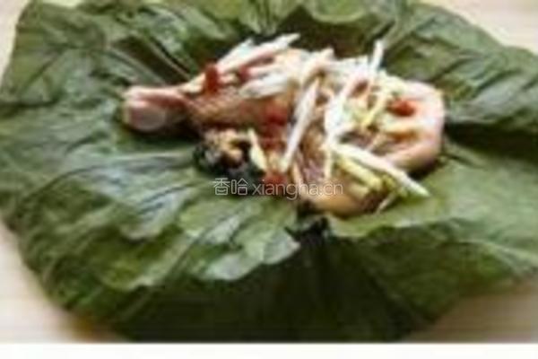 滑蒸荷叶薄荷鸡的做法图解9