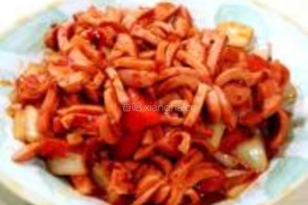 辣炒菊花肠的做法图解9
