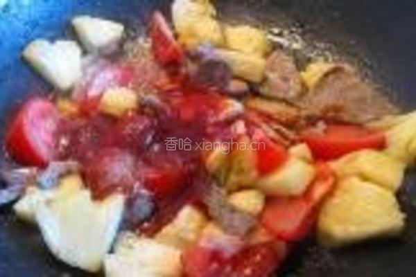 菠萝番茄炒牛肉的做法图解6