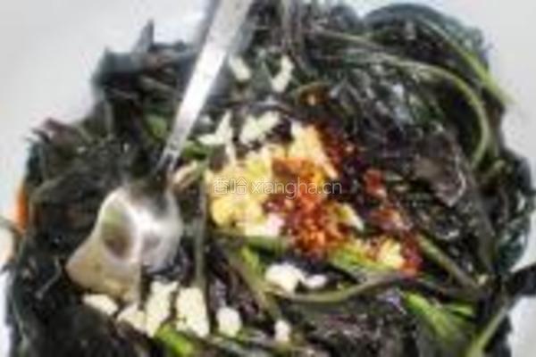 凉拌紫背天葵的做法图解4