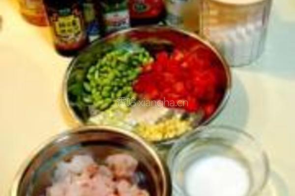 榛仁青豆炒鱼糜的做法图解1