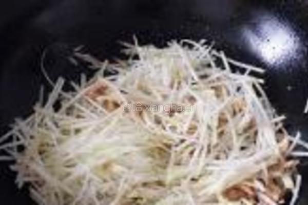 苤蓝炒肉丝的做法图解10