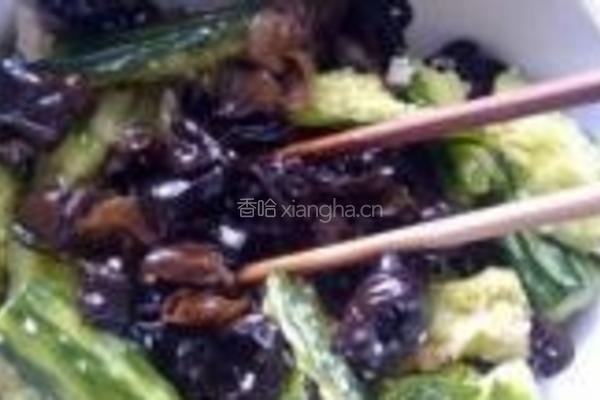 黄瓜拌黑木耳的做法图解6