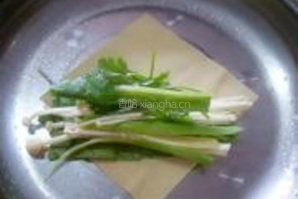 蔬菜豆皮卷的做法图解4