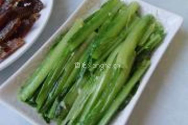 豆豉鲮鱼油麦菜的做法图解7