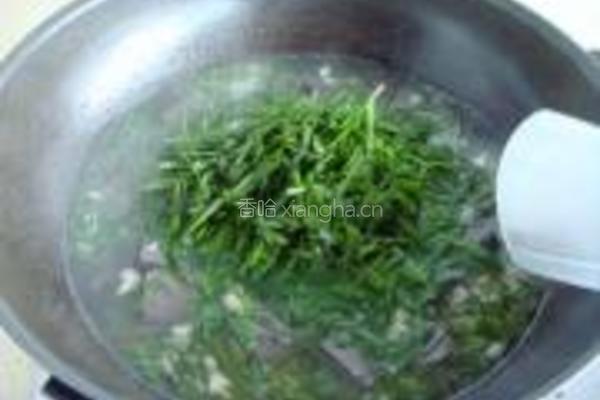 韭菜羊血的做法图解7