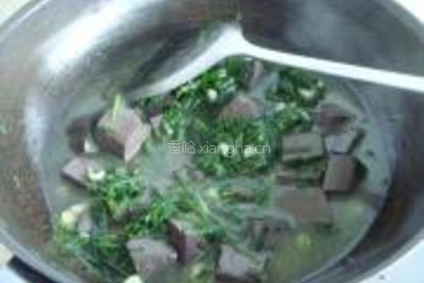 韭菜羊血的做法图解8