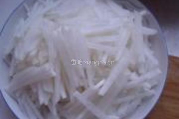 萝卜丝炒牛肉的做法图解1