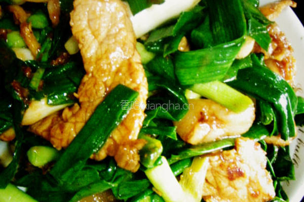 大蒜炒肉片