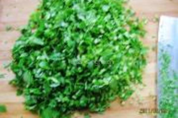 小芹菜鲜肉烧麦的做法图解3