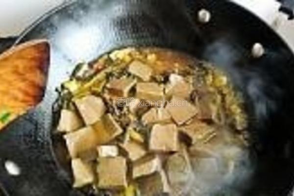 酸菜烧鸭血的做法图解8
