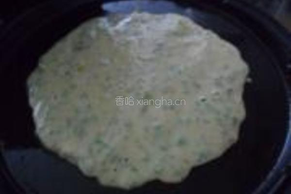 豇豆鸡蛋饼的做法图解4