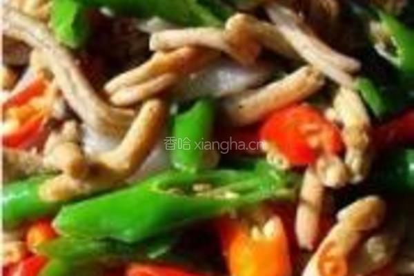 私房辣炒鸭肠的做法图解5