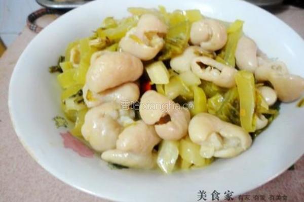 酸菜炒猪肠
