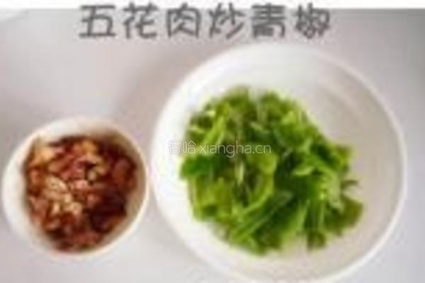 五花肉豆豉炒青椒的做法图解2