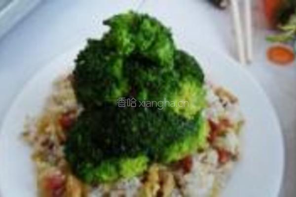 缤纷圣诞腊味炒饭的做法图解12