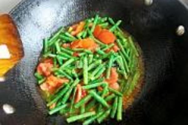 西红柿烧豆角的做法图解6