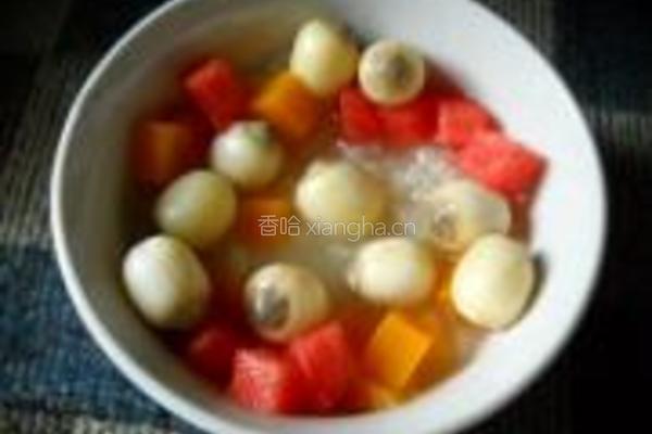 蜜豆冰蔬果糯米粥的做法图解12