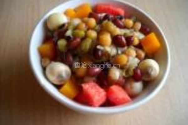 蜜豆冰蔬果糯米粥的做法图解14