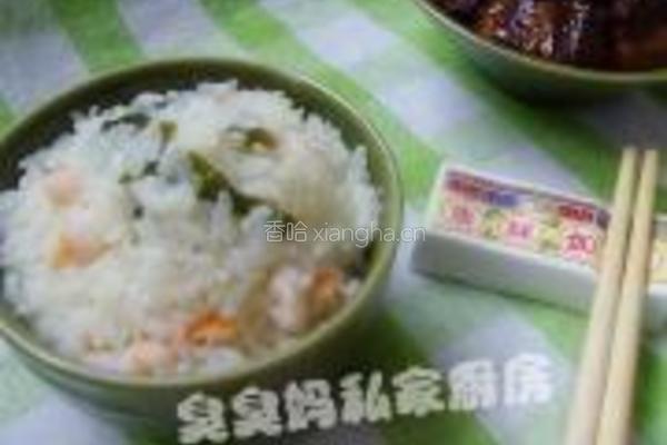 虾仁海木耳焖饭的做法图解7
