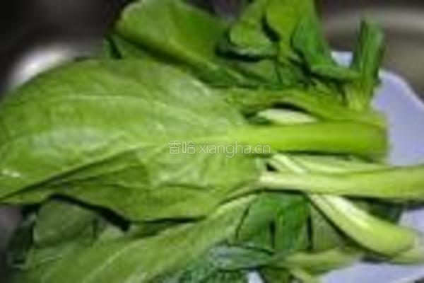 香菇扒油菜的做法图解3
