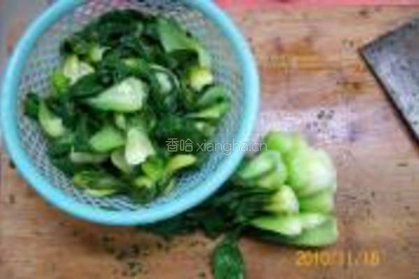 荠菜鲜肉黄金条的做法图解4