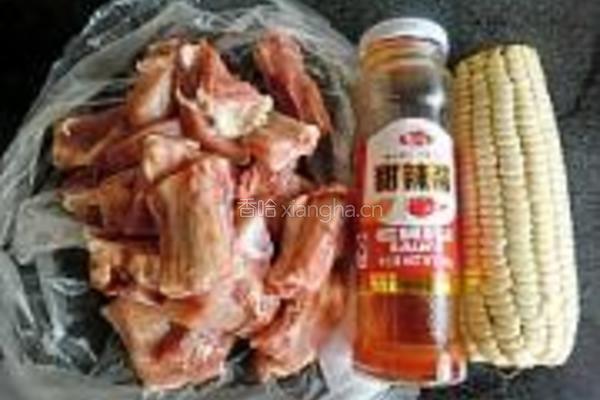 甜辣玉米排骨的做法图解1