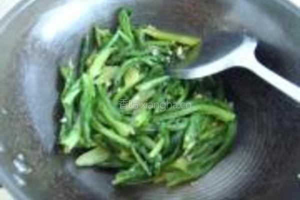 素炒油麦菜的做法图解9