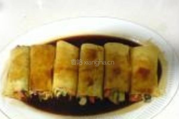 鲜虾杂菜腐皮卷的做法图解6