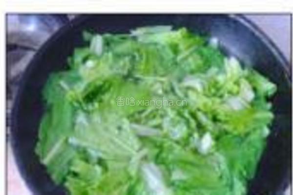 肉炒小白菜的做法图解2