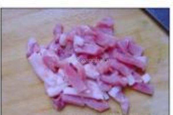 肉炒小白菜的做法图解3