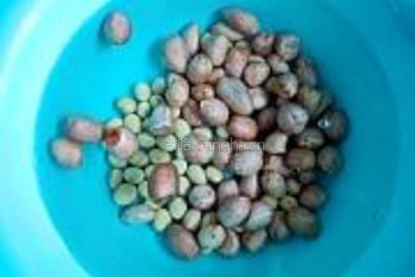 花生莲子豆浆的做法图解2