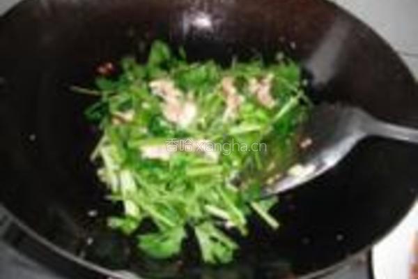香芹白豆干炒肉的做法图解7