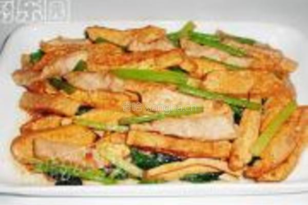 香芹白豆干炒肉的做法图解9