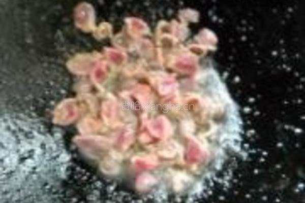 酸豆角炒鸽肫的做法图解6