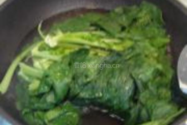 萝卜叶炒火腿的做法图解4